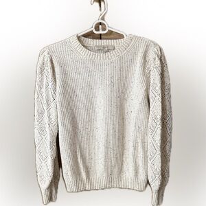 LOFT Women's Textured Cream Sweater